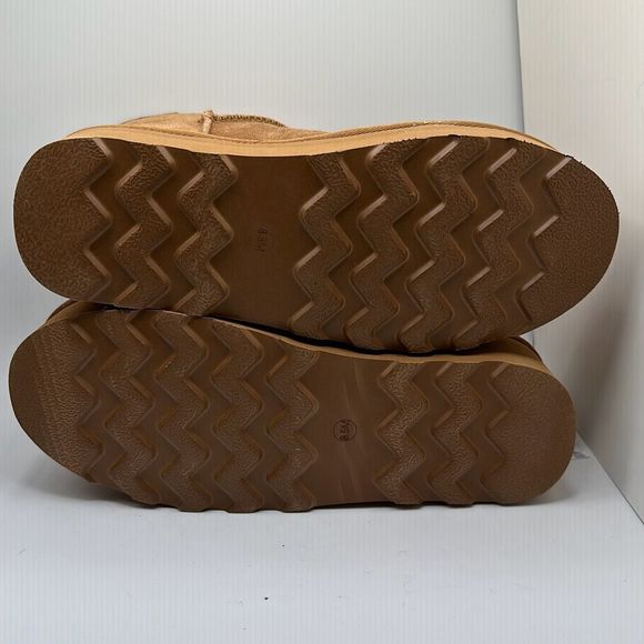 CUSHIONAIRE Women's Genuine Suede pull on platform boot +Memory Foam 8.5 CHESTNU - Picture 5 of 7